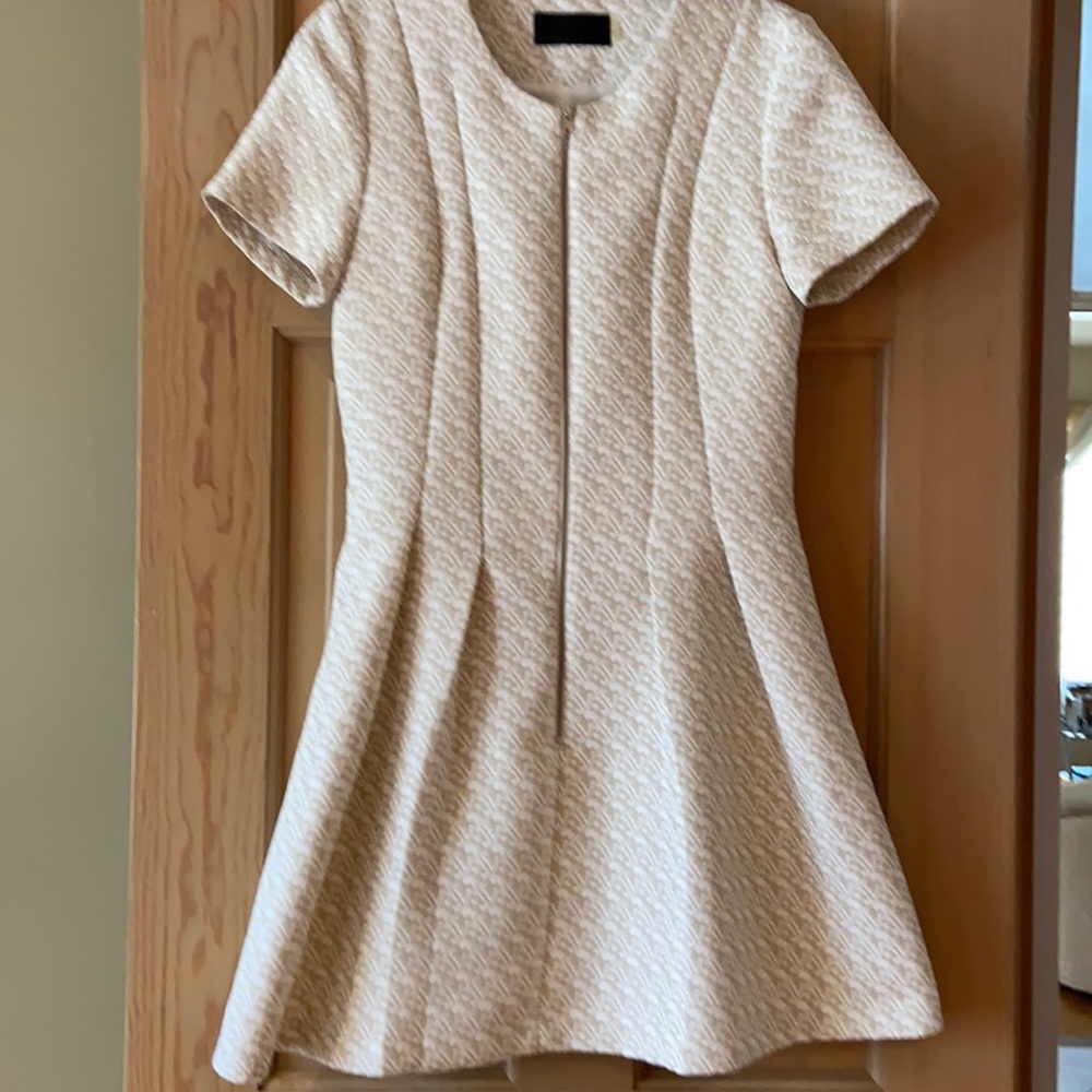 Blaque Label Cream Textured Dress